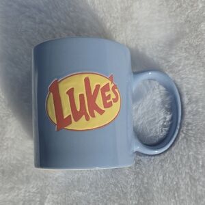Zak! Oversized Blue Gilmore Girls Mug w/ Luke's Diner Logo No Cell Phones 21 oz